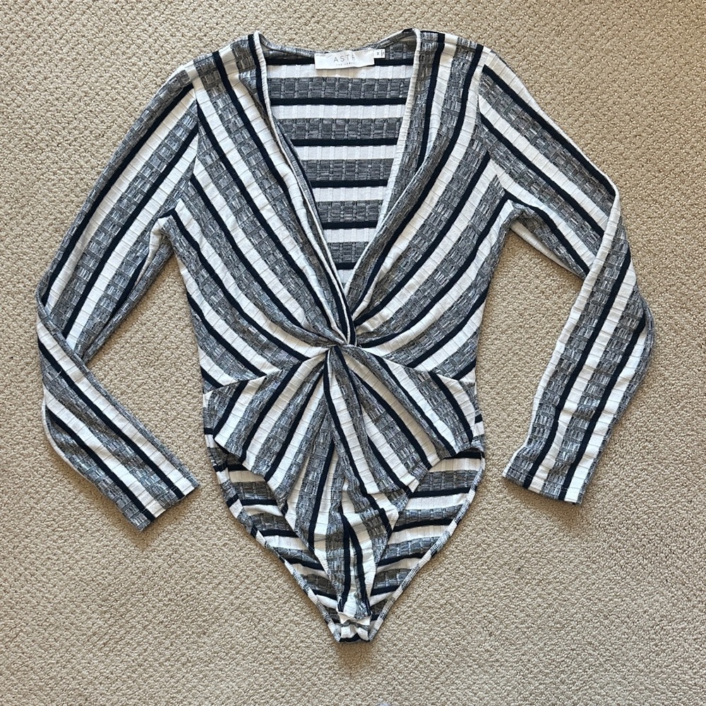 Astr Bodysuit with Low V and Twist